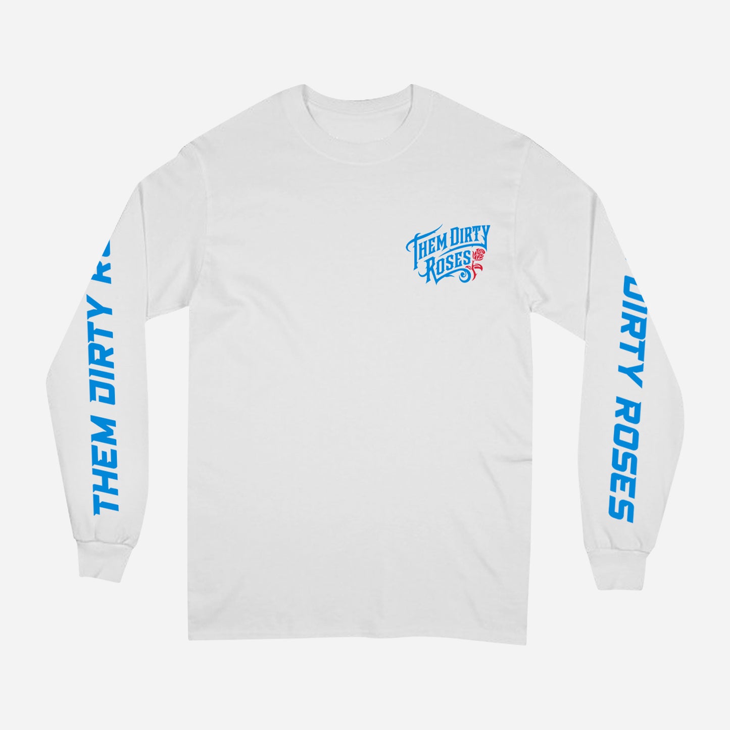 TDR Longsleeve (White) - Blue & Red