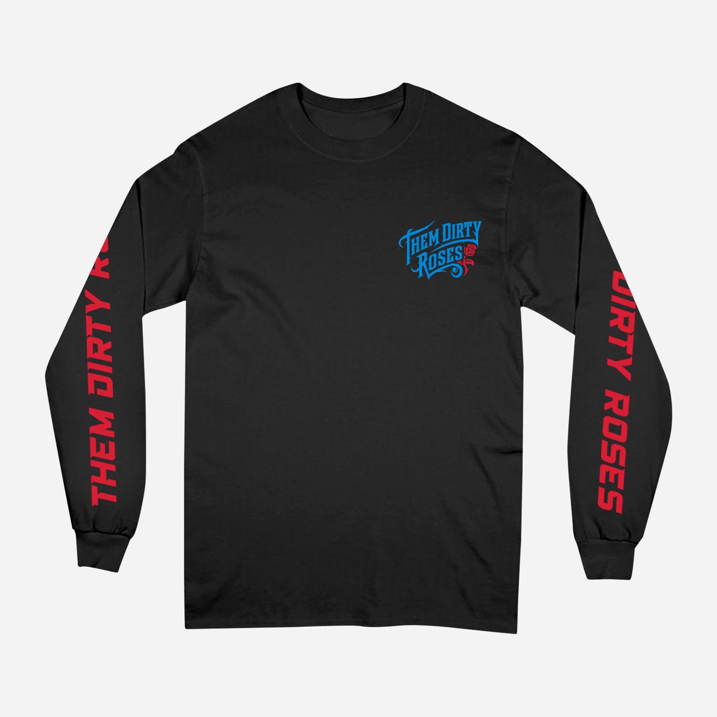 TDR Longsleeve (Black) - Red & Blue